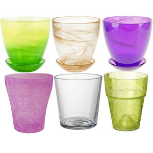 Горшки и кашпо из стекла